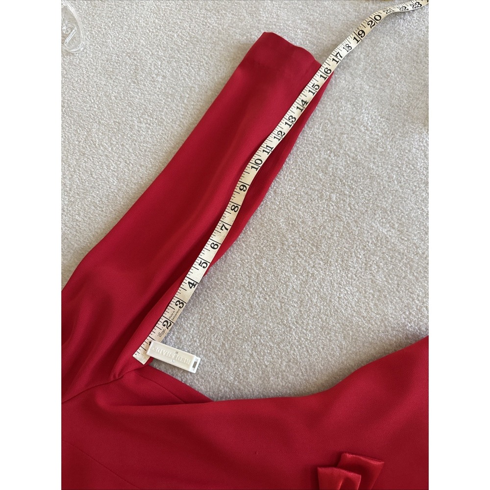 Vintage Talbots Albert Nipon Dress Womens 6 Red Nylon Acetate Made in USA - Picture 15 of 15